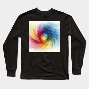 Psychedelic looking abstract illustration of Swirls Long Sleeve T-Shirt